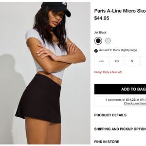 Garage Paris A-line Micro Skort